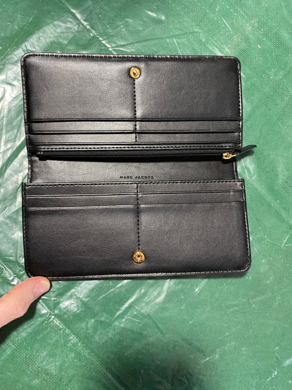 Marc Jacobs Red Pebbled Leather Snap Wallet - Picture 3 of 12